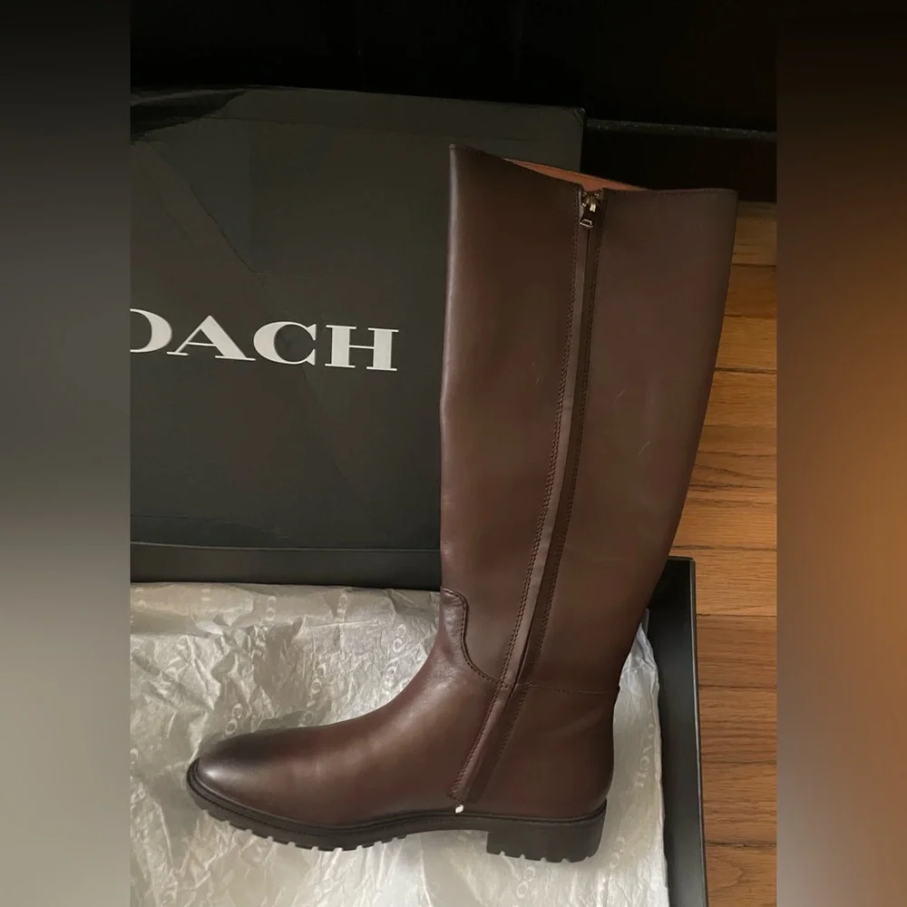 Coach Brown Knee-High Boots - Picture 5 of 5